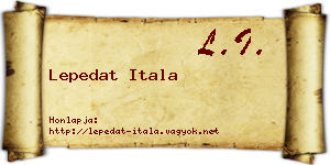 Lepedat Itala névjegykártya